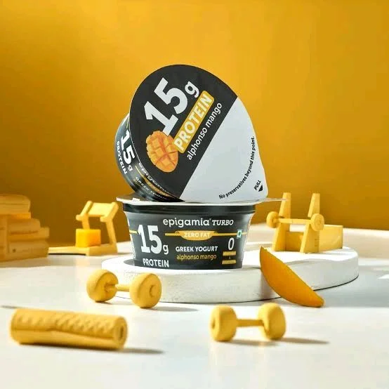 epigamia Turbo Zero Fat 15g Protein Greek Yogurt Alphonso Mango Zero Added Sugar