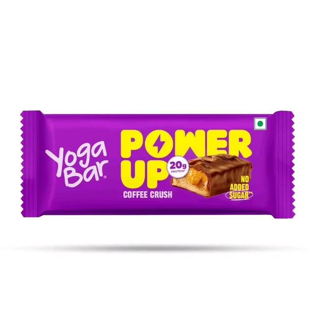 Yoga Bar Power Up 20g Protein Coffee Crush No Added Sugar**