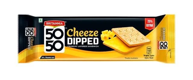 Britannia 50.50 Cheeze Dipped Crunchy Layered Sandwich 