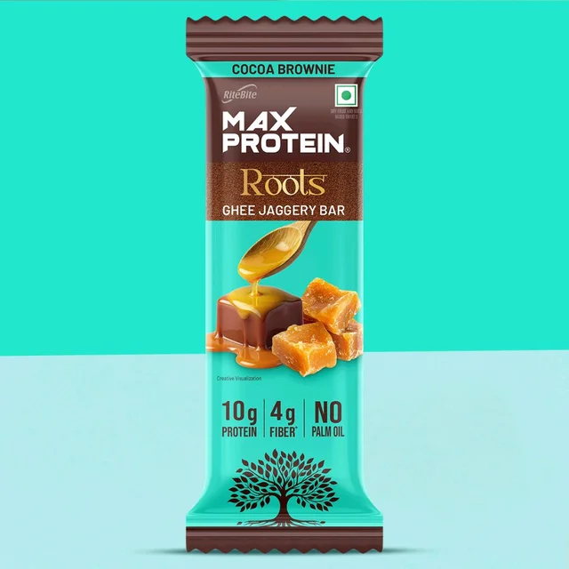 RiteBite Max Protein Cocoa Brownie Roots Ghee Jaggery Bar