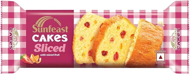 Sanfeast Cake Sliced With Mixed Fruit 