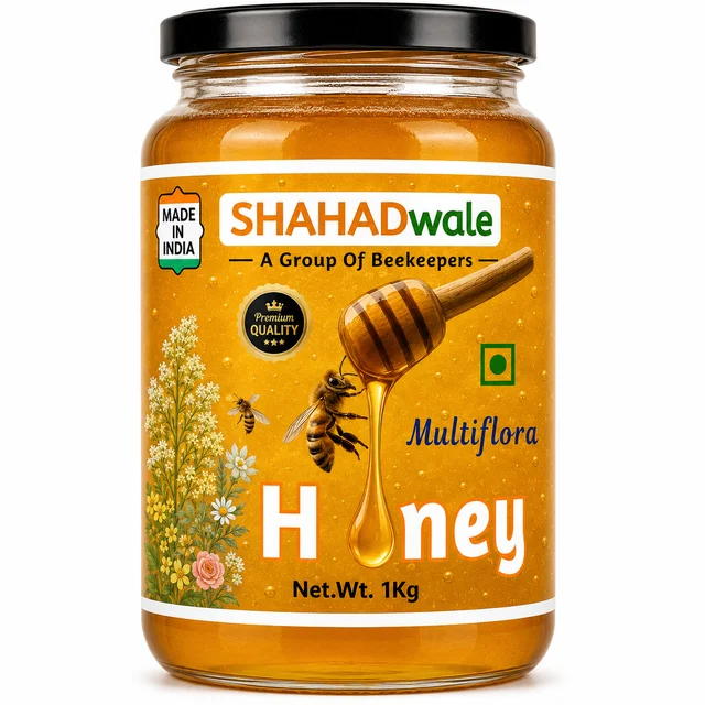 SHAHADWALE Multi Flora Honey | Shivalik Forest Honey | Himaliyan Honey - 1Kg, Premium Quality