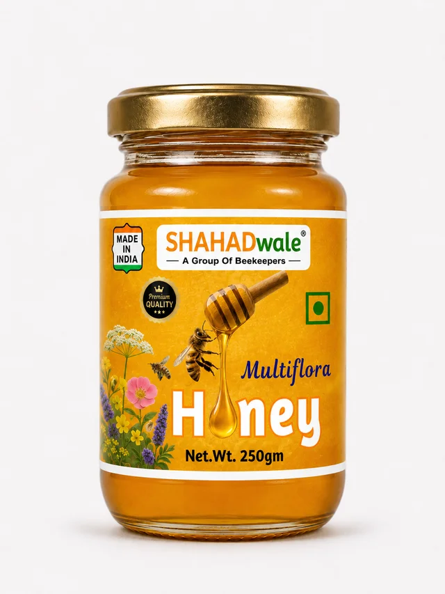 SHAHADWALE Multi Flora Honey | Shivalik Forest Honey | Himaliyan Honey - 250 Gm, Premium Quality