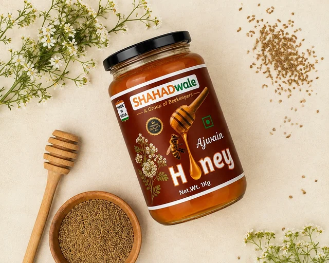SHAHADWALE AJWAIN HONEY | CAROM HONEY | THYME FLORA HONEY | SHAHADWALE HONEY - 1Kg