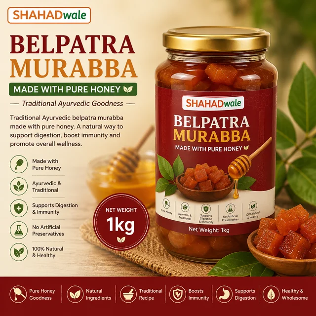 Shahadwale Belpatra Murabba in Pure Honey – | Traditional Ayurvedic Preserve - 1 kg