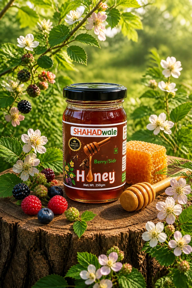 SHAHADWALE Berry Honey | Sidr Honey | Jujube Honey | SHAHADWALE HONEY - 250 Gm.