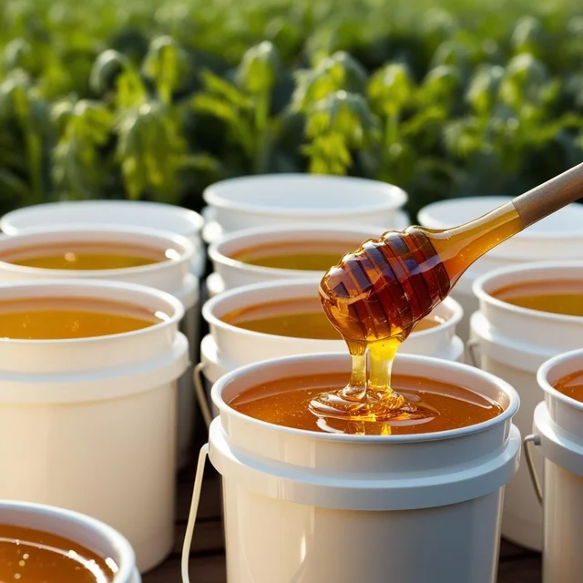 shahadwale Coriender Flora Honey/ Dhaniya Honey - Bulk for Brands & Wholesalers - Bucket, Coriender, 28 kg