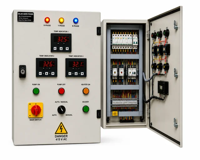 SHAHADWALE Electric Control Panel with Digital Temperature Indicators | Industrial Automation Panel