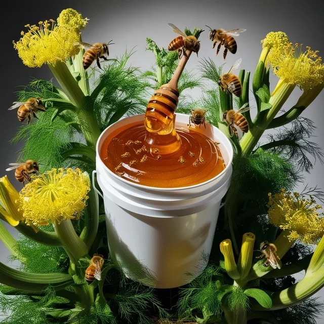 Shahadwale Fennel Honey | Saunf Flora Honey – Bulk for Brands & Wholesalers - Bucket, Fennel/ Saunf, 28kg