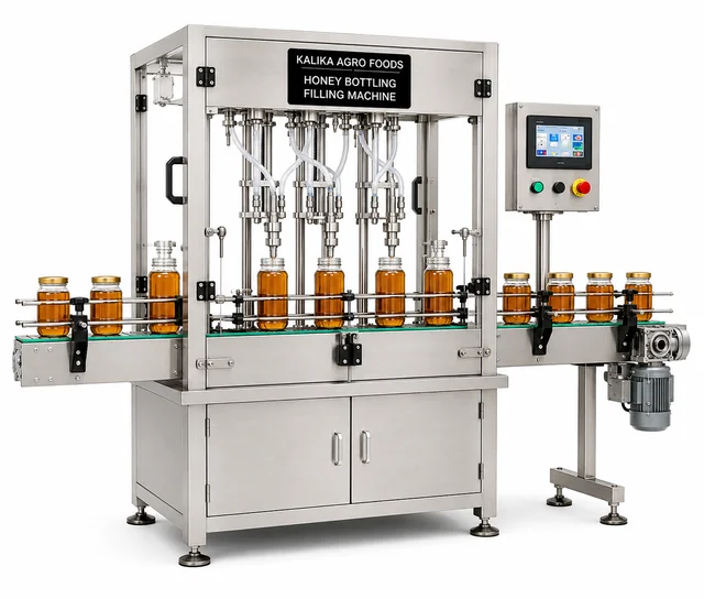 SHAHADWALE Semi Automatic Honey Bottling Filling Machine (2 Head) with Conveyor Extension
