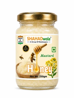 SHAHADWALE Natural Mustard Honey | Raw Sarson Honey from Rajasthan | Unprocessed & Pure - 250gm