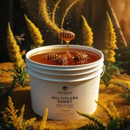 SHAHADWALE Multi Flora Honey/ Shivalik Forest Honey - Bulk for Brands & Wholesalers - Bucket, Multi Flora, 28kg