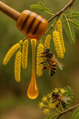 SHAHADWALE Acacia Honey | Kikar Honey | Babool Flora Honey - Bulk for Brands & Wholesalers - Bucket, Acacia / Kikar honey, 28 kg, 29kg