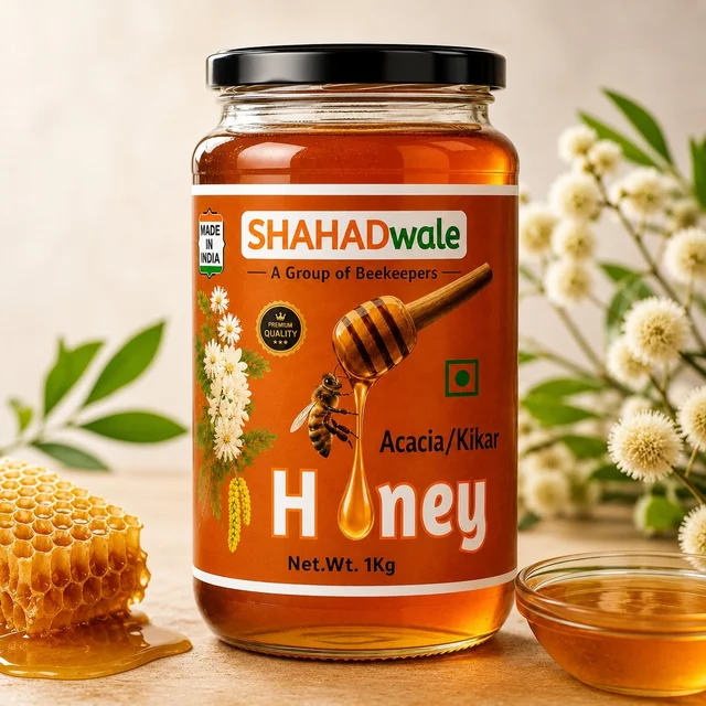 SHAHADWALE Acacia Honey | Kikar Honey | Babool Flora Honey - 1 Kg