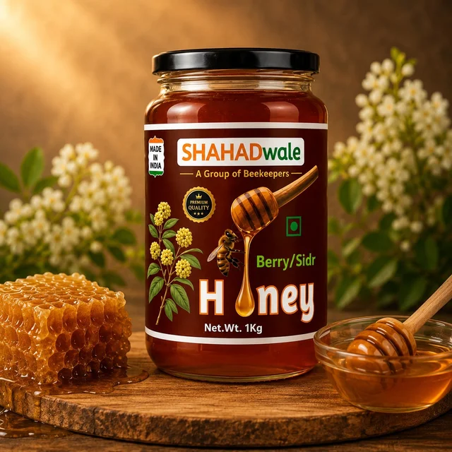 SHAHADWALE Berry Honey | Sidr Honey | Jujube Honey | SHAHADWALE HONEY - 1 Kg