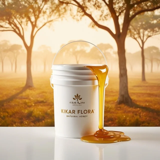 SHAHADWALE Acacia Honey | Kikar Honey | Babool Flora Honey - Bulk for Brands & Wholesalers - Bucket, Acacia / Kikar honey, 28 kg, 29kg