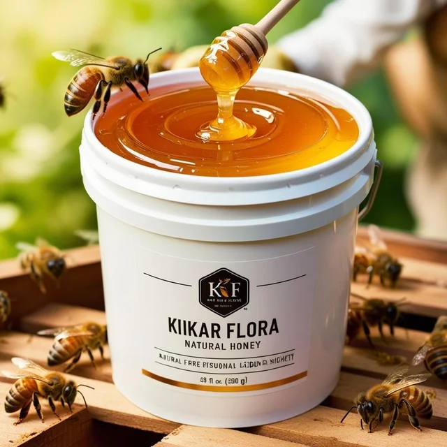 SHAHADWALE Acacia Honey | Kikar Honey | Babool Flora Honey - Bulk for Brands & Wholesalers - Bucket, Acacia / Kikar honey, 28 kg, 29kg