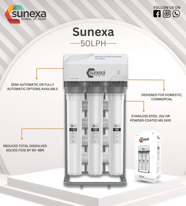 SUNEXA 50 LPH COMMERCIAL RO PLANT