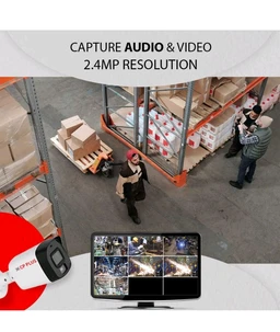 CP PLUS 8 channel DVR with 2MP 6x OUTDOOR & 2x INDOOR, Built-in Audio Mic, Dual Light Color Night Vision wired CCTV Cameras, Motion Detection, 8 Channel SMPS, 70 Meters Cable, 2TB HDD, Required BNC/DC