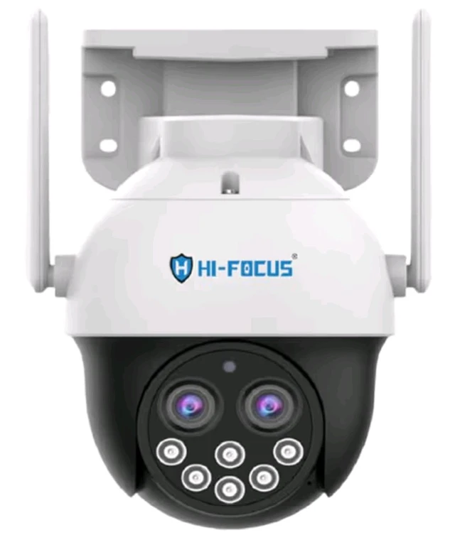 HIFOCUS 4MP Dual Lens Wi-Fi PTZ Outdoor Security Camera, 10X Zoom with Wide & Zoom Views, Color Night Vision, AI Human Detection & Auto Tracking, Two-Way Audio, Siren & Alexa Support
