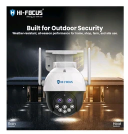 HIFOCUS 4MP Dual Lens Wi-Fi PTZ Outdoor Security Camera, 10X Zoom with Wide & Zoom Views, Color Night Vision, AI Human Detection & Auto Tracking, Two-Way Audio, Siren & Alexa Support