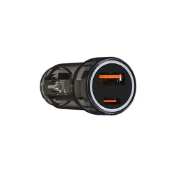 UniBoss 3.4 Amp 40 Watt USB + PD Port Turbo Car Charger (Transparent) - Transparent
