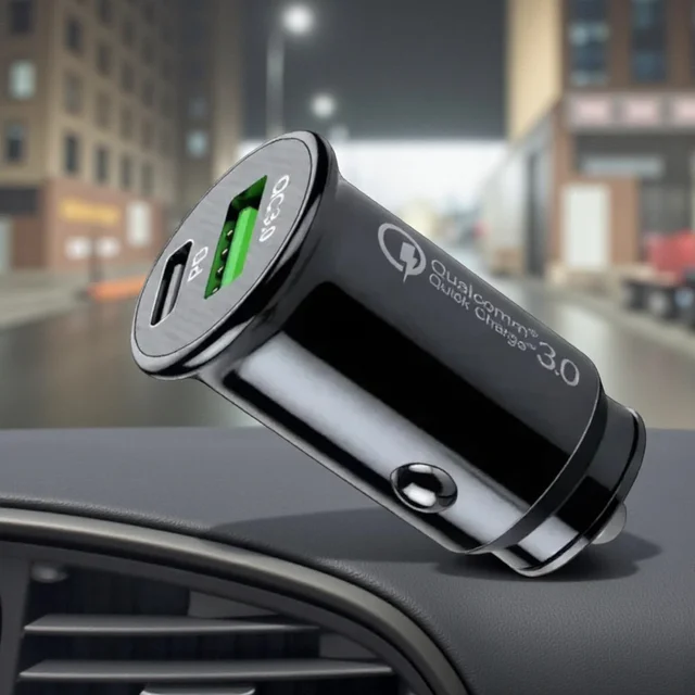 UniBoss Superfast Mini Car Charger - Black