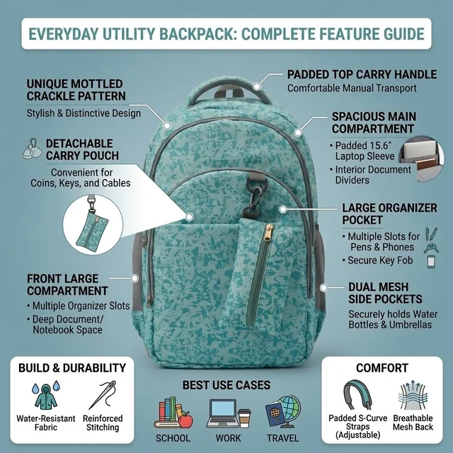 Backpack Bag School College Office Laptop