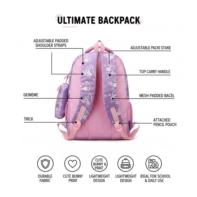 Backpack Bag School College Office Laptop