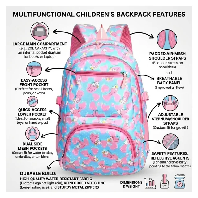 Backpack Bag School College Office Laptop