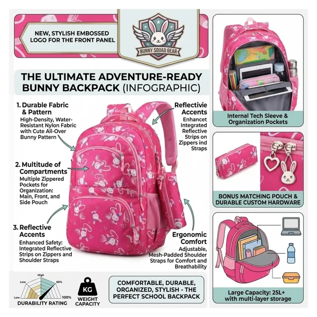 Backpack Bag School College Office Laptop