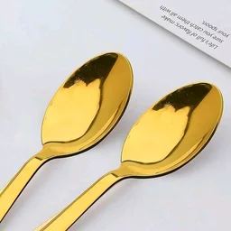 VedaQ Set Of 6 Ultra Table Golden Spoons