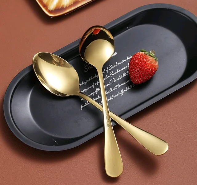 VedaQ Set Of 6 Ultra Table Golden Spoons