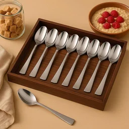 VedaQ Set Of 12 Premium Plain Table Spoons