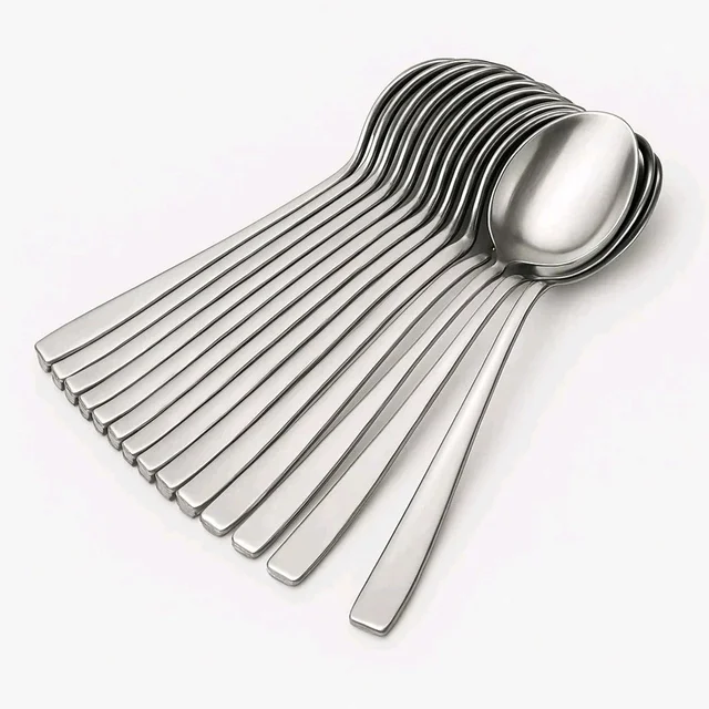 VedaQ Set Of 12 Premium Plain Table Spoons