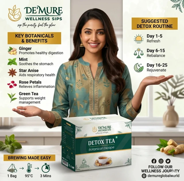 De’Mure Detox Tea (Pack Of 20 Tea Bags)