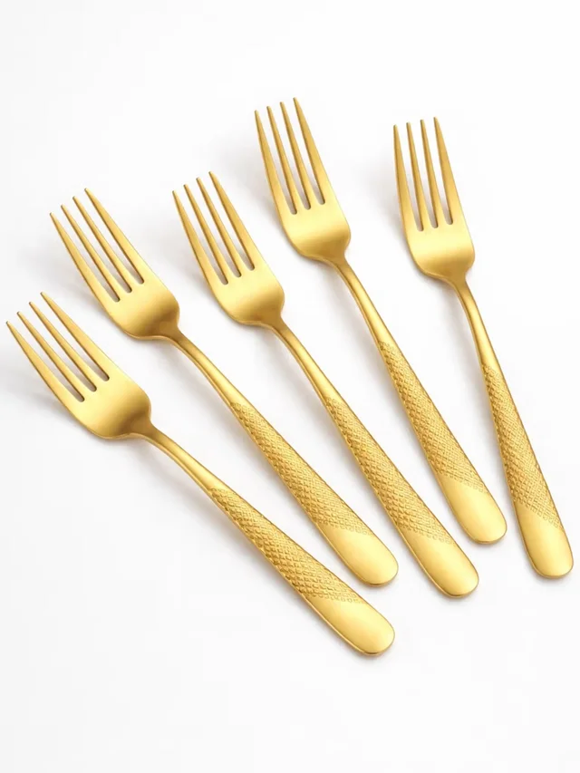 Golden Fork Set Of 6