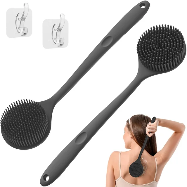 Silicone Bath Brush with Long Handle