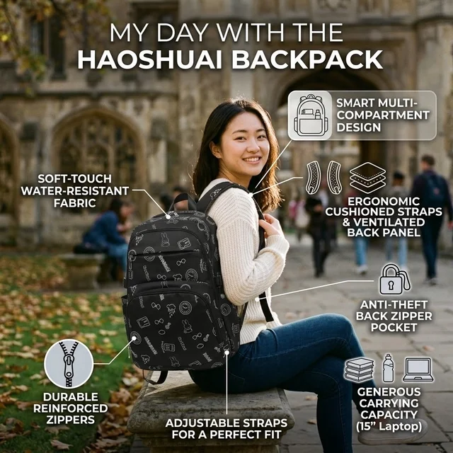Backpack Bag School College Office Laptop