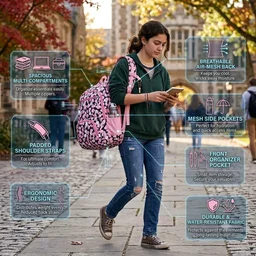 Backpack Bag School College Office Laptop