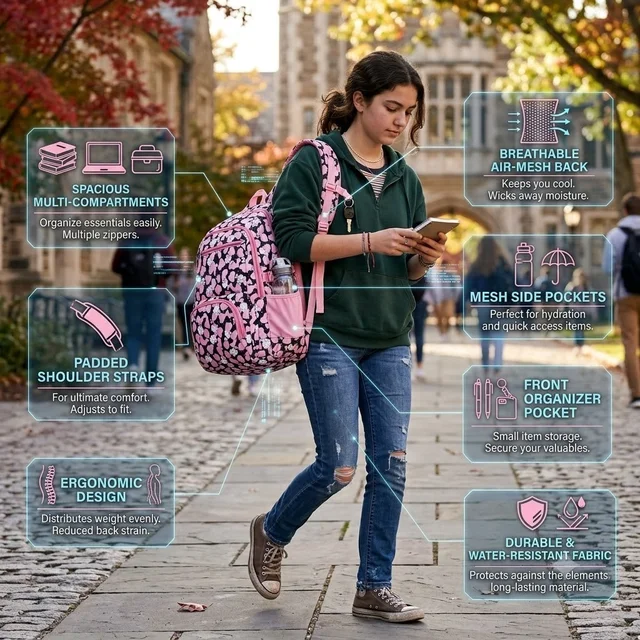 Backpack Bag School College Office Laptop