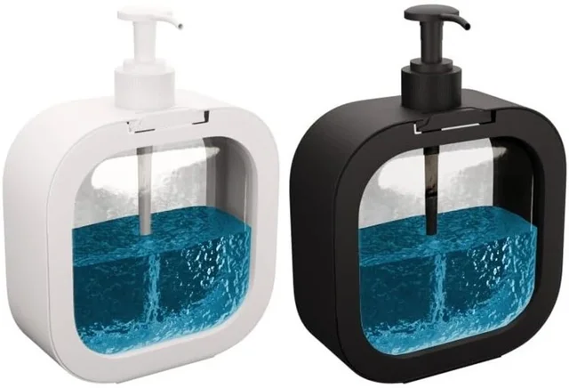 Combo Liquid Soap Dispenser Black & White