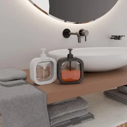 Combo Liquid Soap Dispenser Black & White
