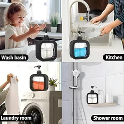 Combo Liquid Soap Dispenser Black & White