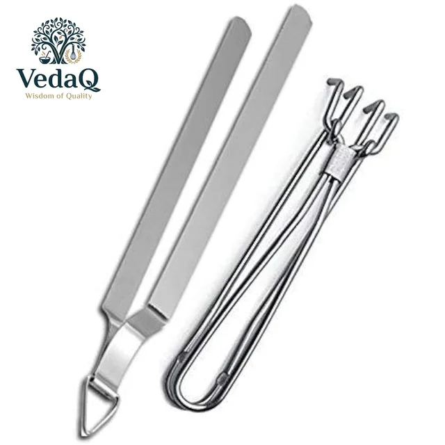 Combo of Steel Chimta and Steel Pakkad Tong