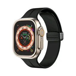 Printme Silicone Sport Band Compatible With Apple Watch 38mm 40mm 41mm 42 Mm 44 Mm 45 Mm 49 Mm - Black