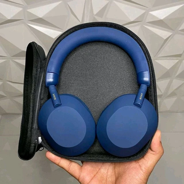 First Time In India S0ny WH-1000XM5 Premium Collection Comes With Headphone Case - Blue