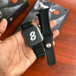 Wearfit HW8 Ultra Smartwatch | Multifunction NFC, Voice Assistant |Power Saving Mode, Always On Display - Black