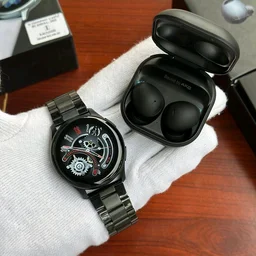 Most Awaited Budget Combo | Active 2 Premium Smartwatch And Buds 2 Pro Premium Earphone - Black
