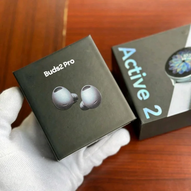 Most Awaited Budget Combo | Active 2 Premium Smartwatch And Buds 2 Pro Premium Earphone - Black